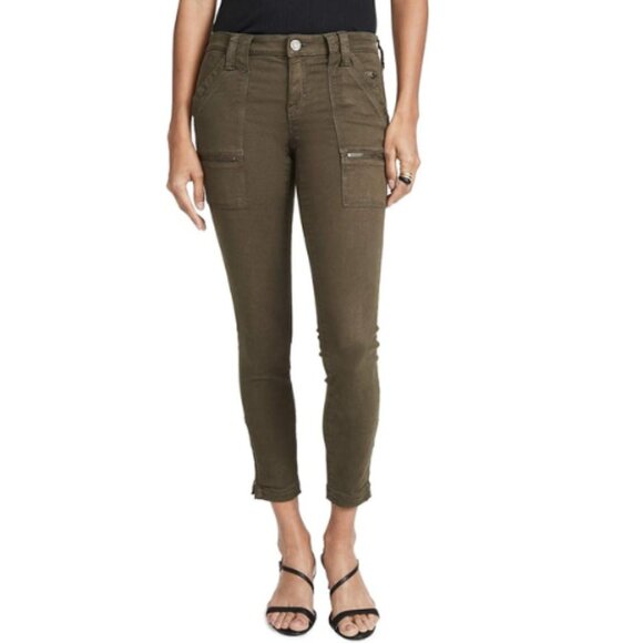 Joie Park NWT Skinny Pants Fatigue Military Green Women’s Size 25 - Picture 7 of 11